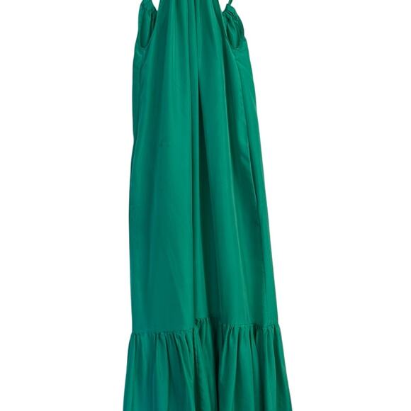 Banana Republic Silk Maxi Dress Ibiza Green Goddess Like New XS - Picture 8 of 11